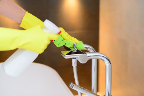 Local commercial cleaners working in a Bayswater workplace